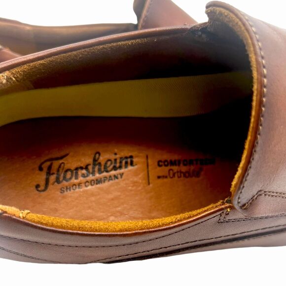 Florsheim Shoes Mens Size 10.5D Midtown Moc Toe Slip on Leather Loafer - Picture 4 of 7